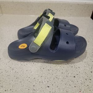 New Crocs Classic All-Terrain Sandals Kids Size J3 Navy Blue(207707-410)
